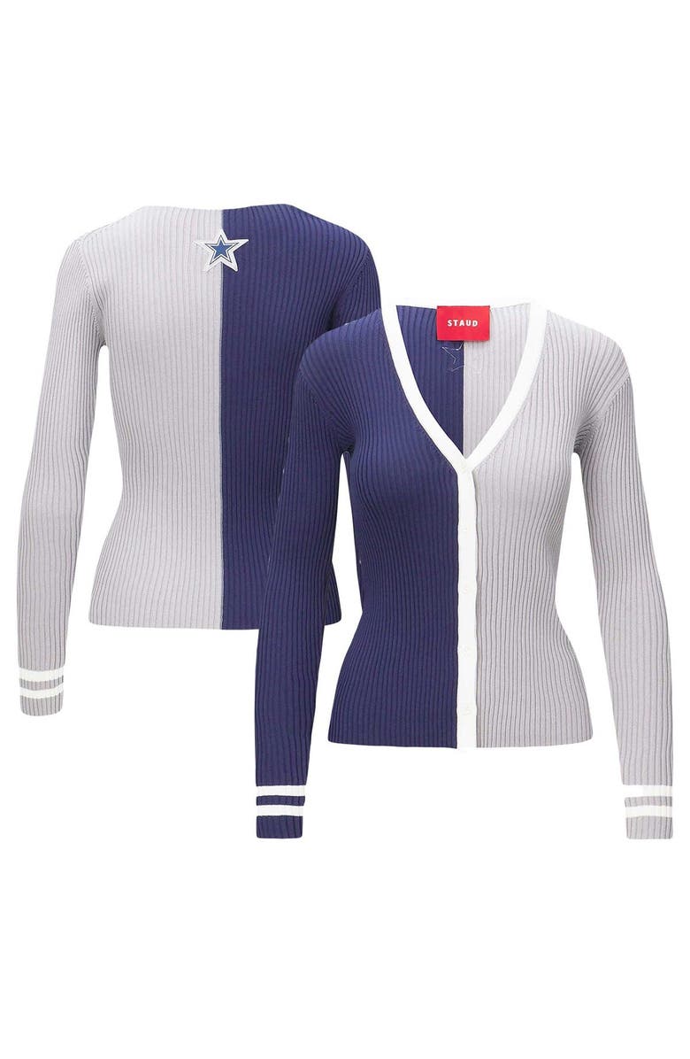 STAUD Women's STAUD Navy/White Dallas Cowboys Cargo Sweater, Alternate, color,