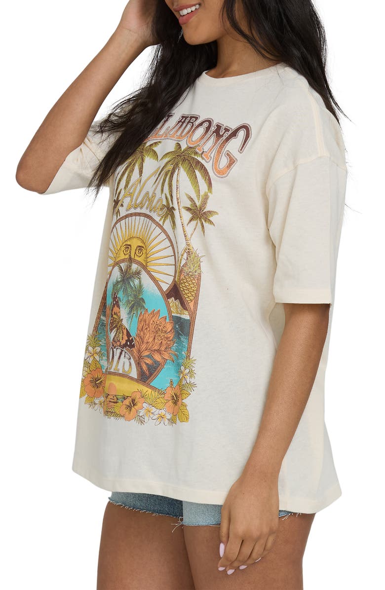 Billabong Forever Dawn Graphic Cotton T-Shirt, Alternate, color, White Cap