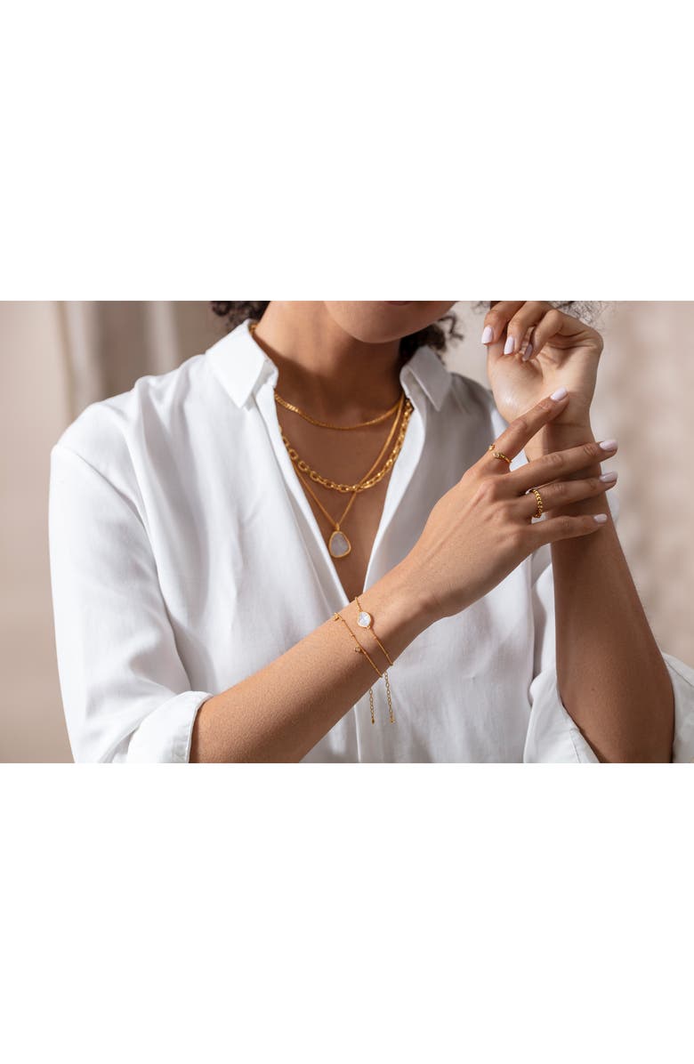 Monica Vinader Mini Gem Chain Bracelet, Alternate, color, 