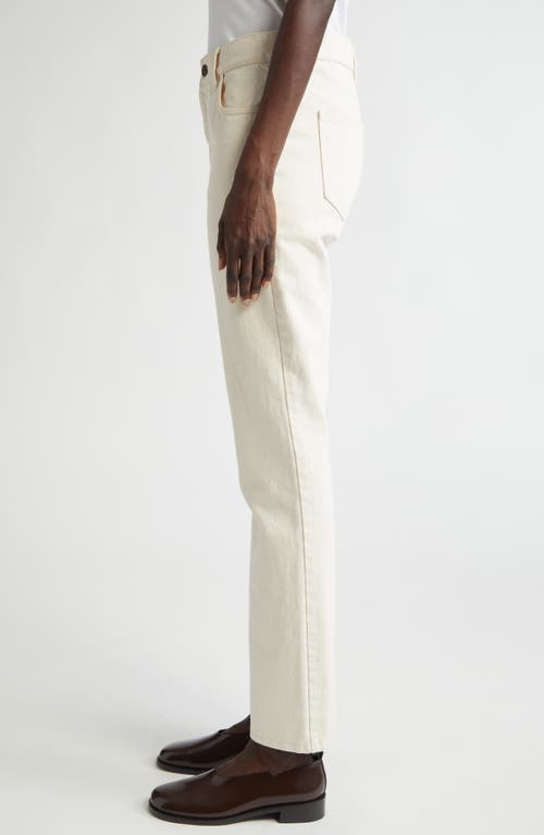 Lafayette 148 L148 Denim Reeve Straight Jean In Washed Ecru