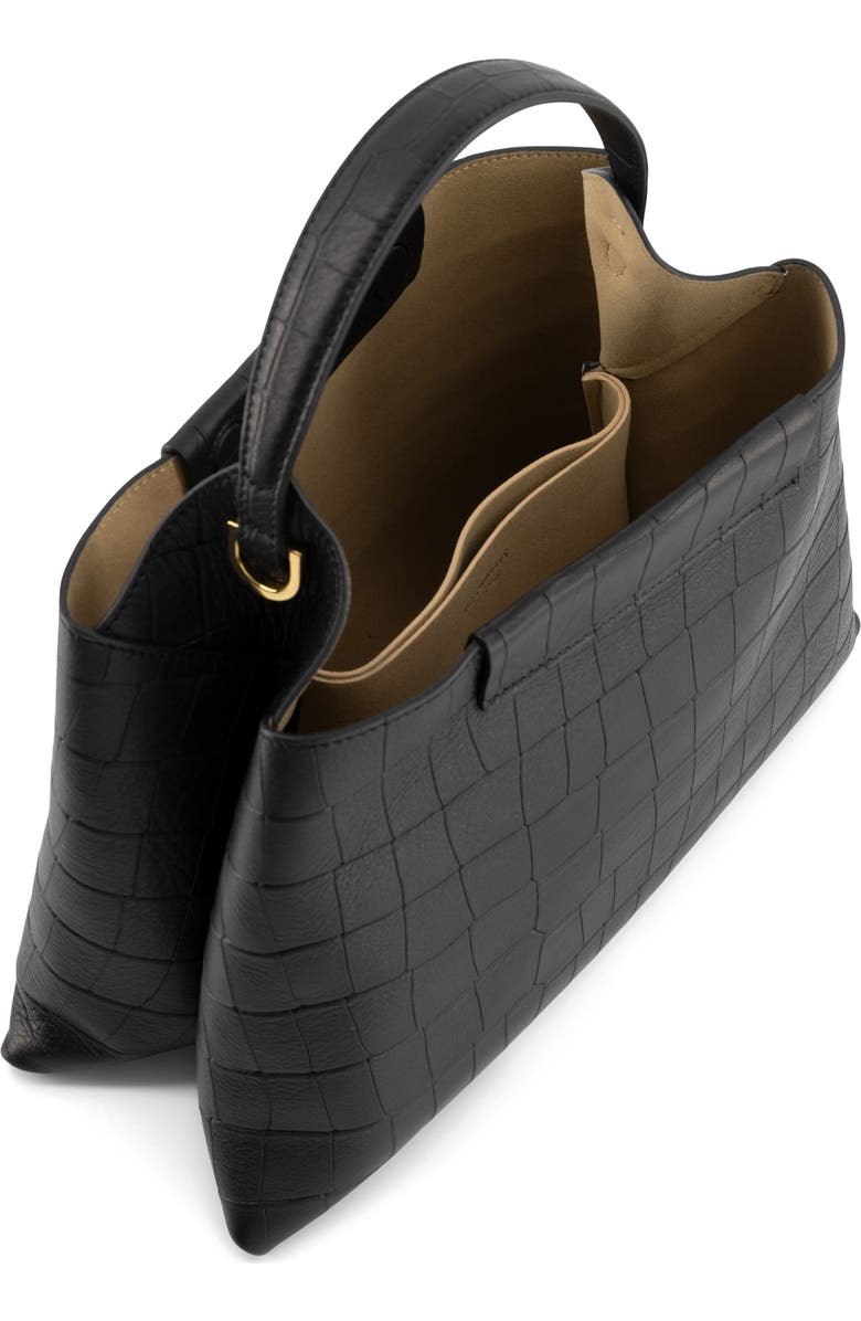 Ree Projects Medium Elieze Soft Croc Embossed Leather Top Handle Bag, Alternate, color,
