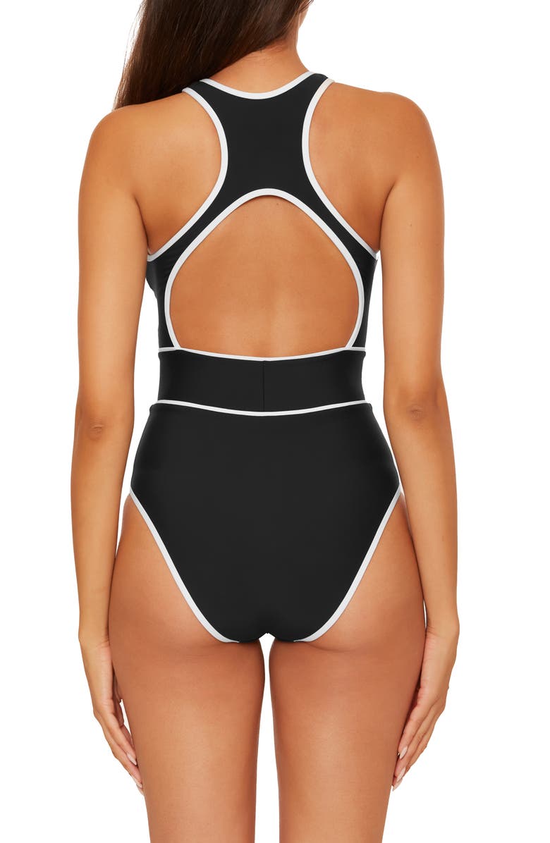 Becca Sport Mode One-Piece Swimsuit, Alternate, color, Black