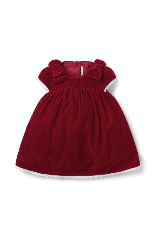 Janie And Jack The Holiday Velvet Baby Dress In Red