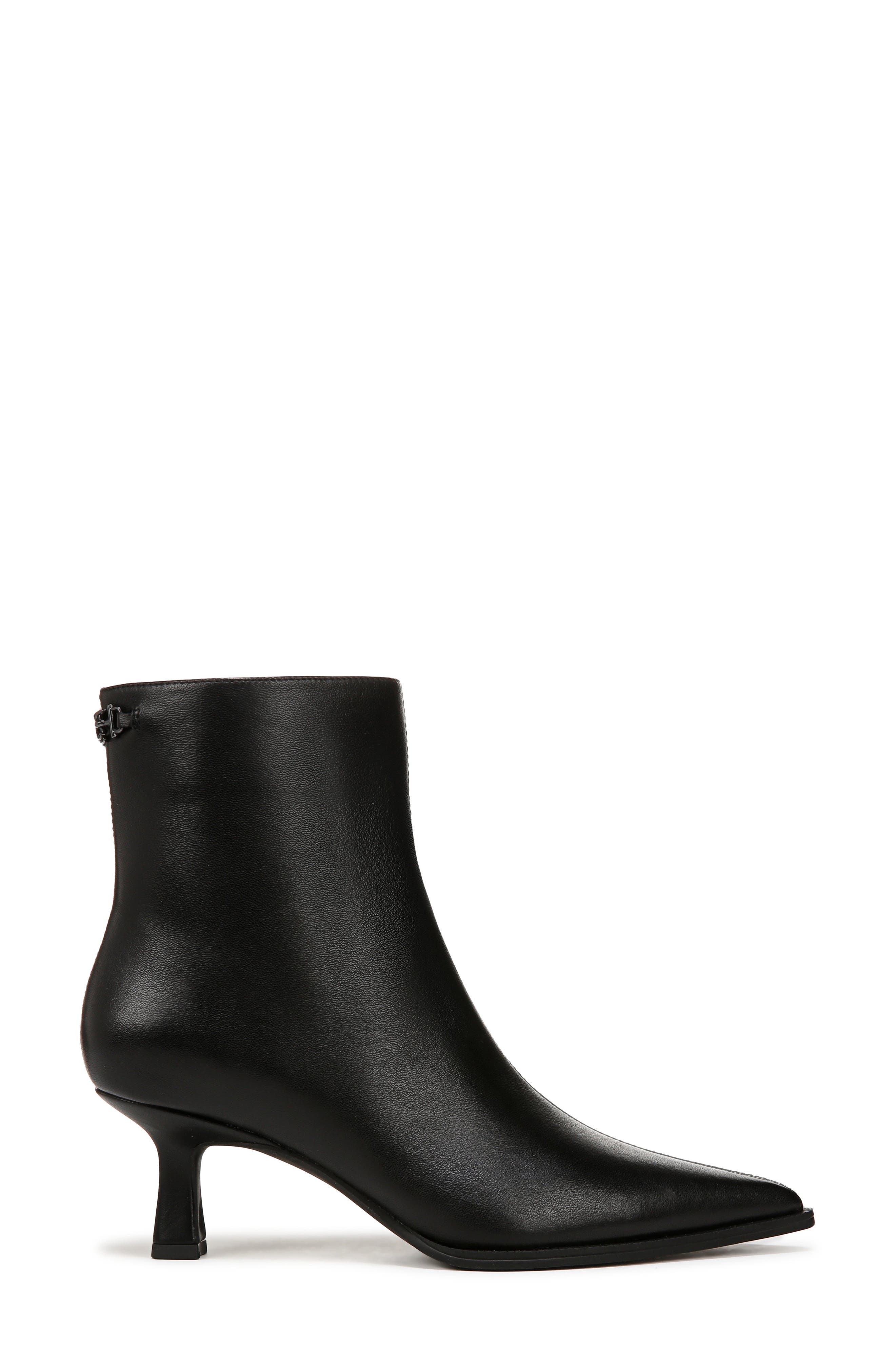 Yuki Pointy Toe Bootie, Alternate, color, BLACK LEATHER