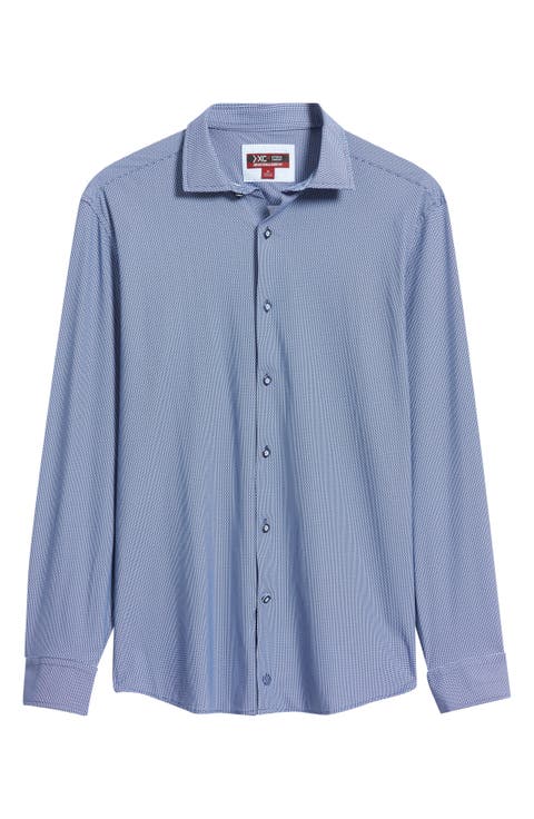 XC+™ Motion Micropattern Knit Button-Up Shirt