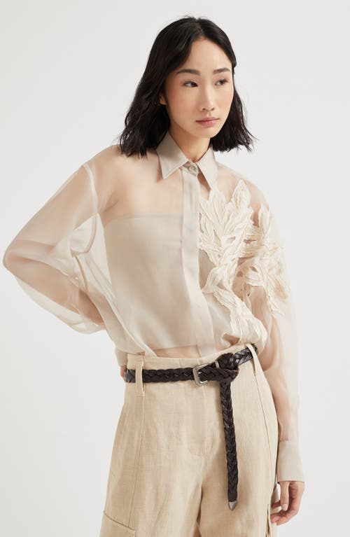 Brunello Cucinelli Herbarium Shirt In Beige