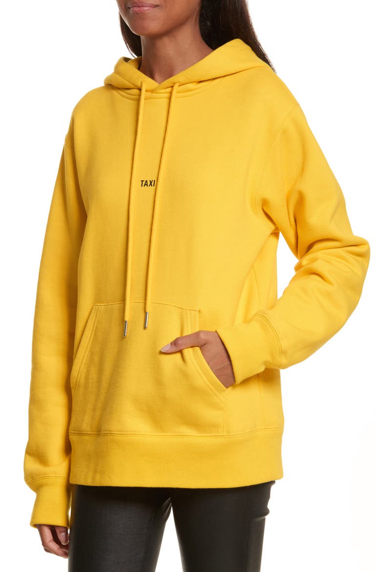 Taxi Cotton Hoodie, Alternate, color, YELLOW