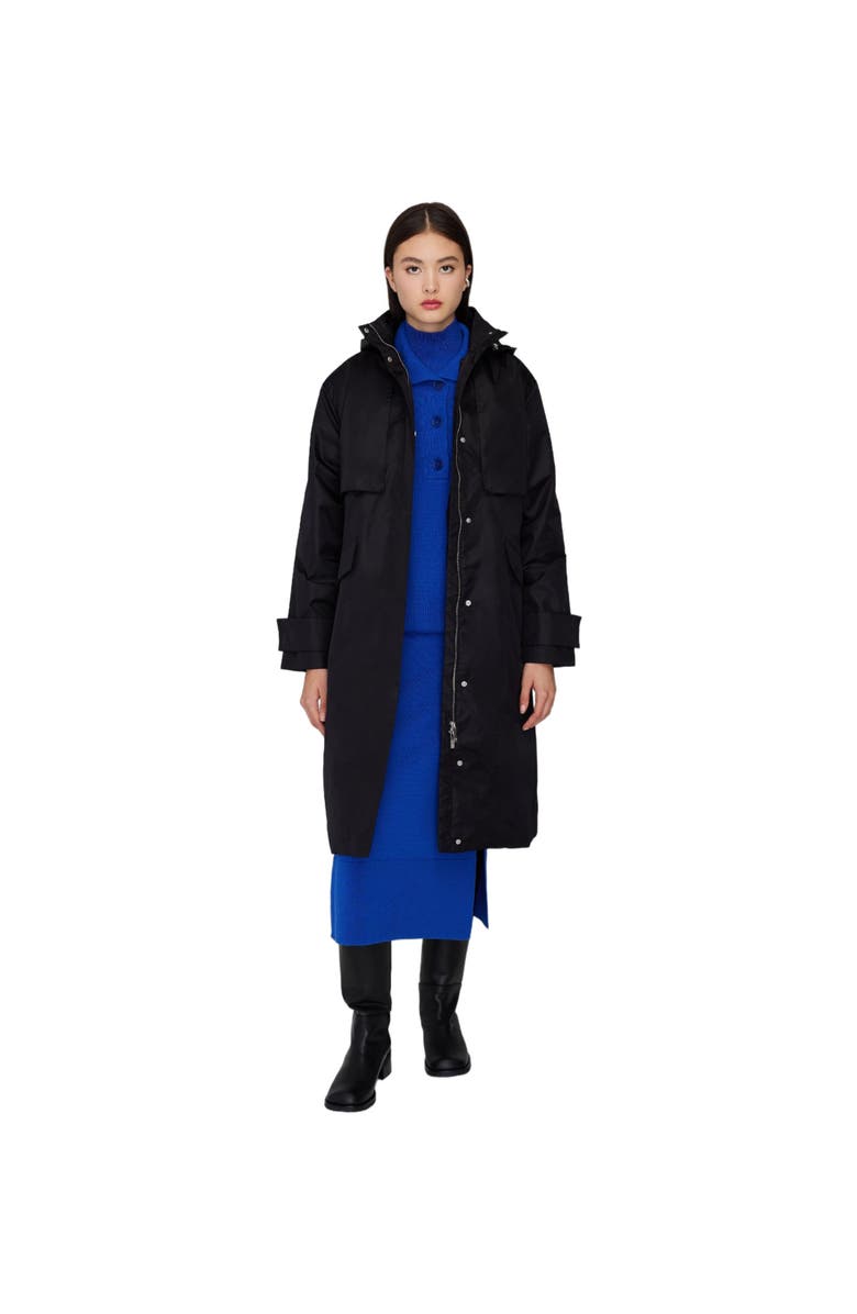 Quartz Co. MARINA | Hooded 3-in-1 Trench Coat, Alternate, color, Black