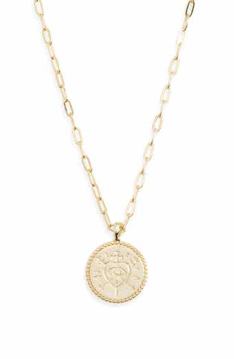 ARGENTO VIVO Engraved Heart Motif Pendant Necklace