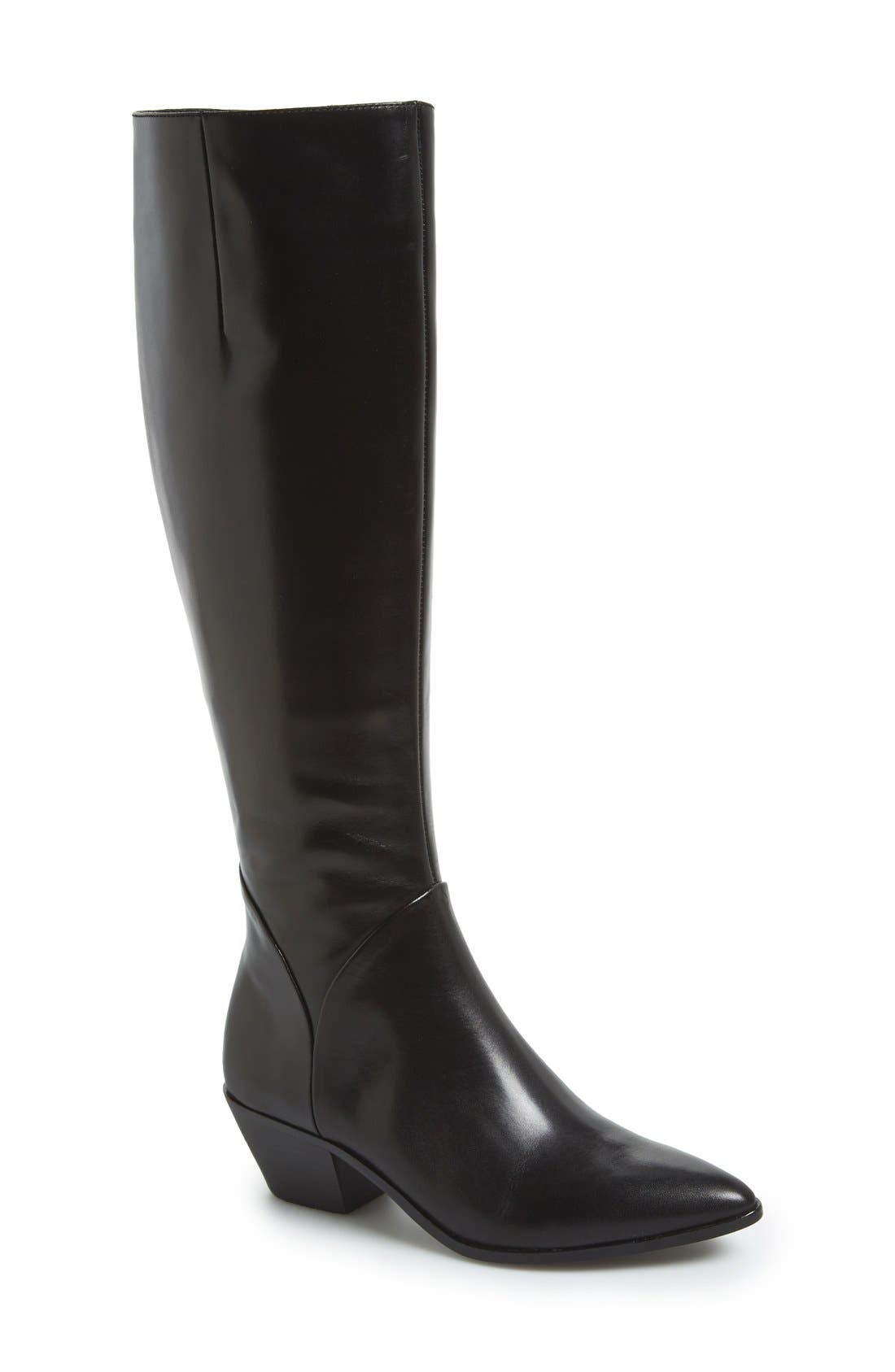 'Hugla' Knee High Boot, Main, color, NERO