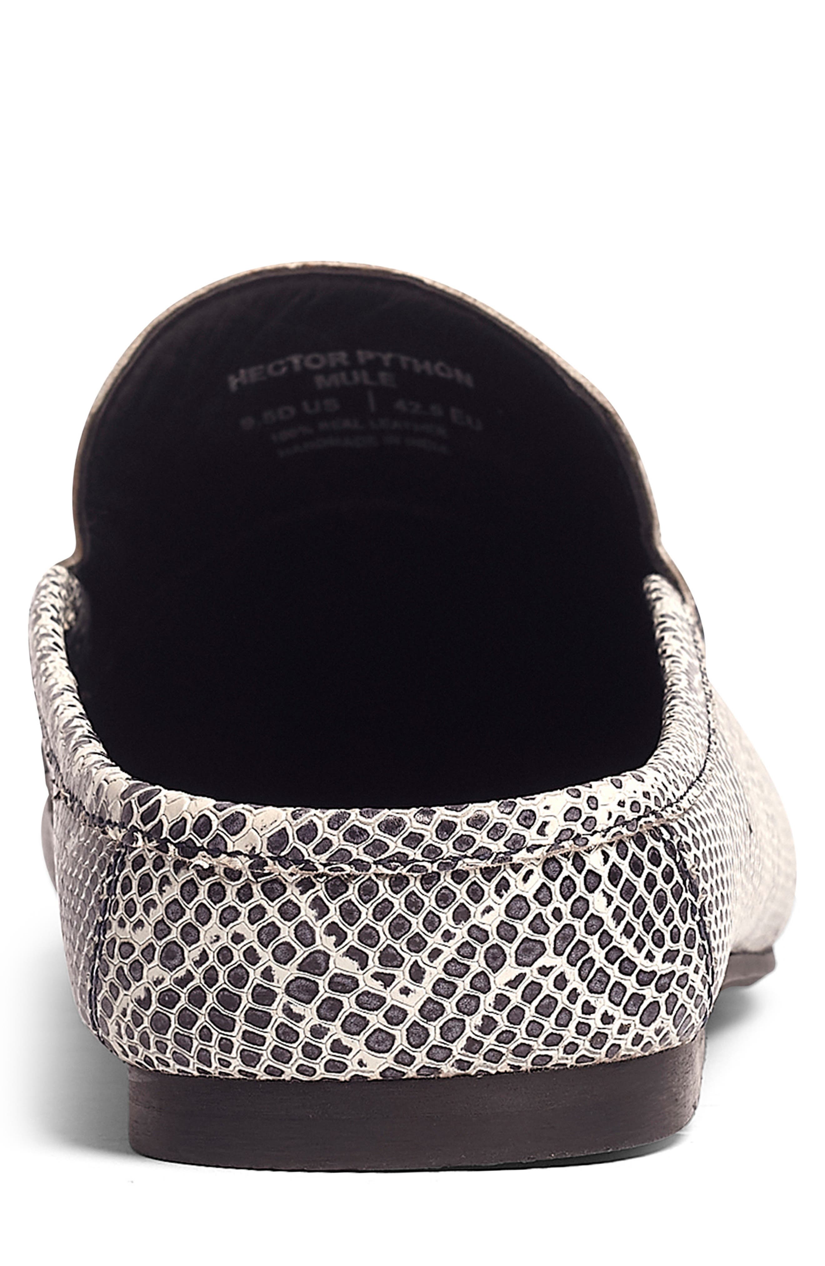 CARLOS SANTANA Hector Snake Embossed Leather Mule, Alternate, color, White/ Black