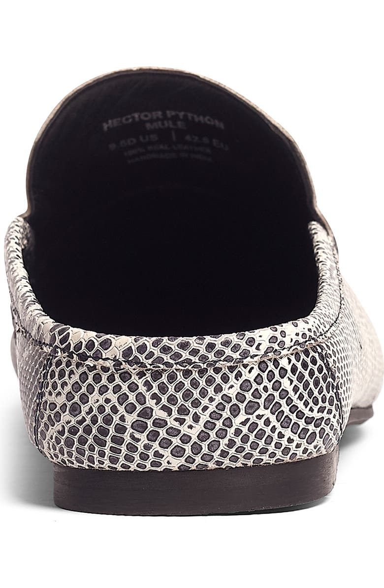 CARLOS SANTANA Hector Snake Embossed Leather Mule, Alternate, color, White/ Black
