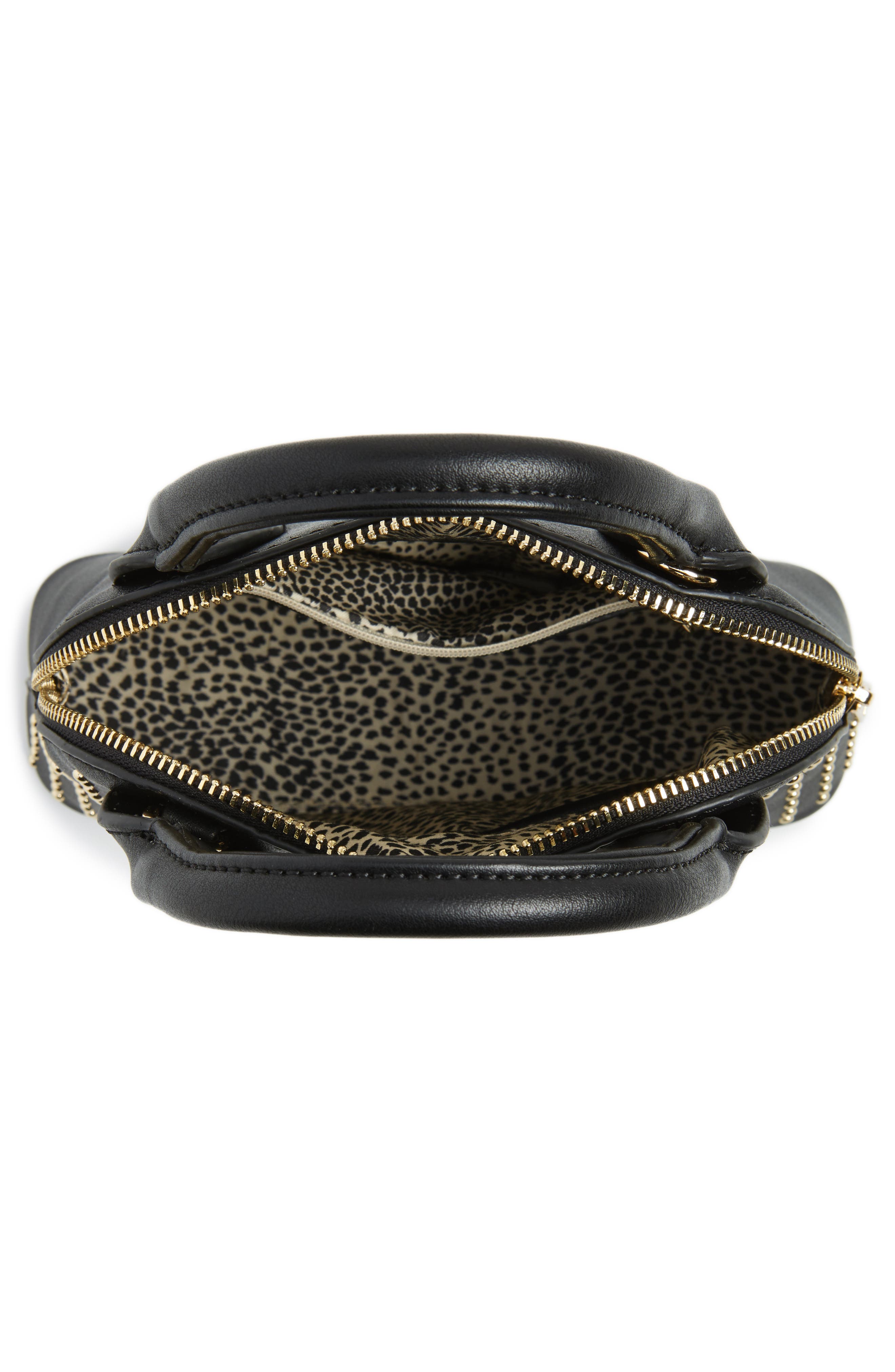 Sole Society Amalia Studded Dome Faux Leather Satchel, Alternate, color, 