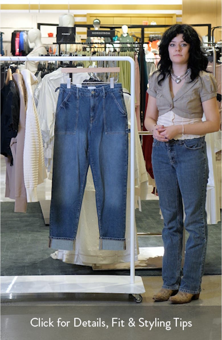 High Waist Straight Leg Carpenter Jeans, sales video thumbnail