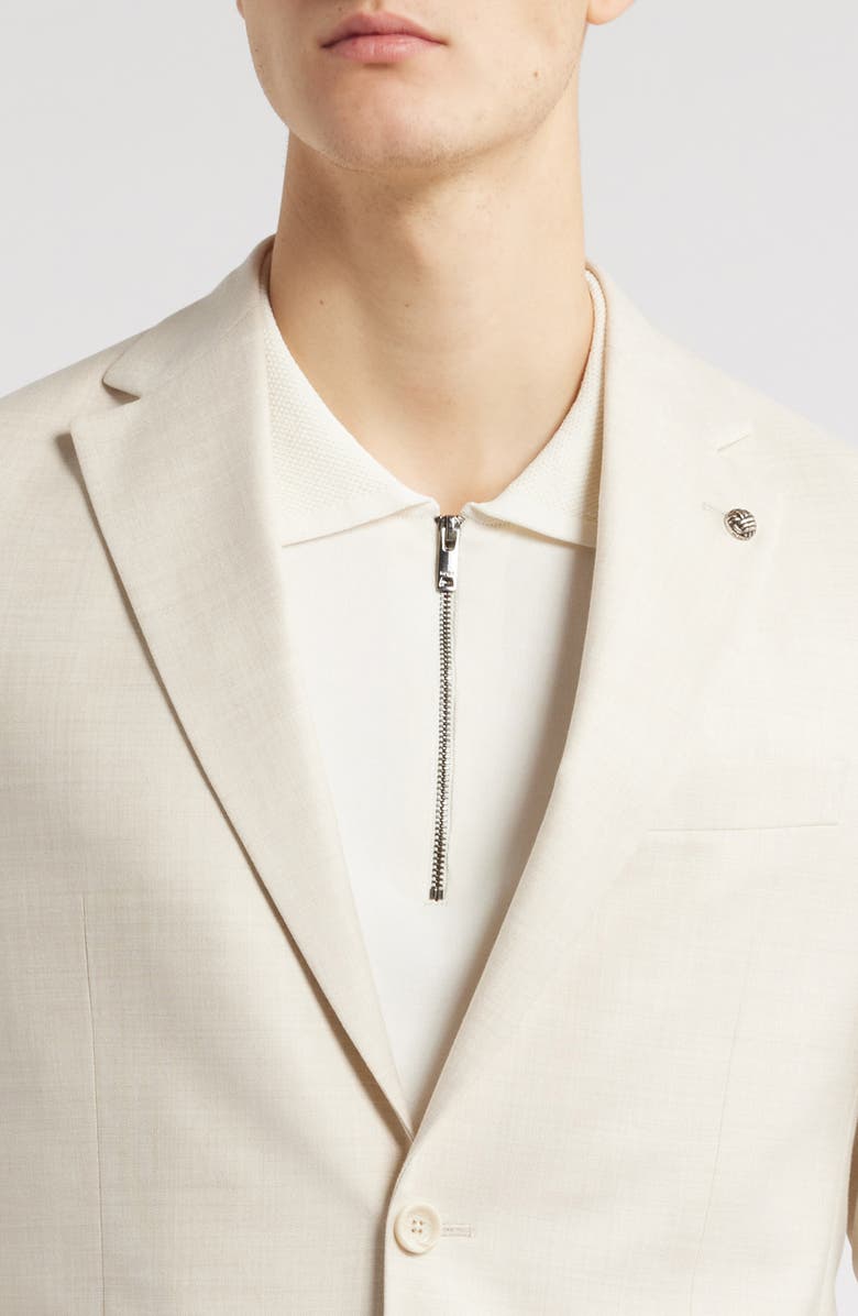 Jack Victor Morton Solid Unconstructed Wool Blend Suit, Alternate, color, Ecru