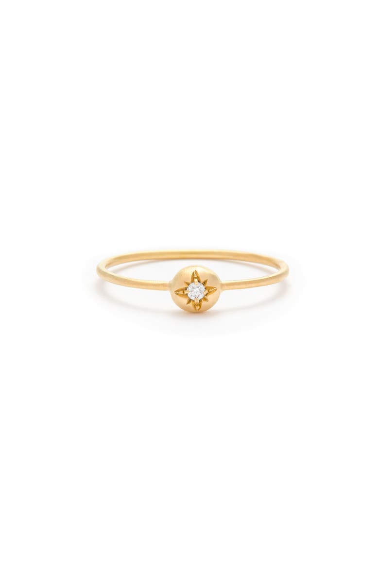 Moon Ring  with Natural Gemstones. Handmade in Italy, Main, color, Diamond