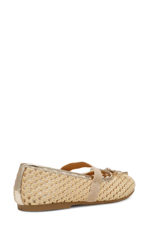 Shop Dolce Vita Dv By  Monay Ballet Flat In Gold Raffia