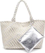 MODA LUXE Solana - Mixed Material Tote