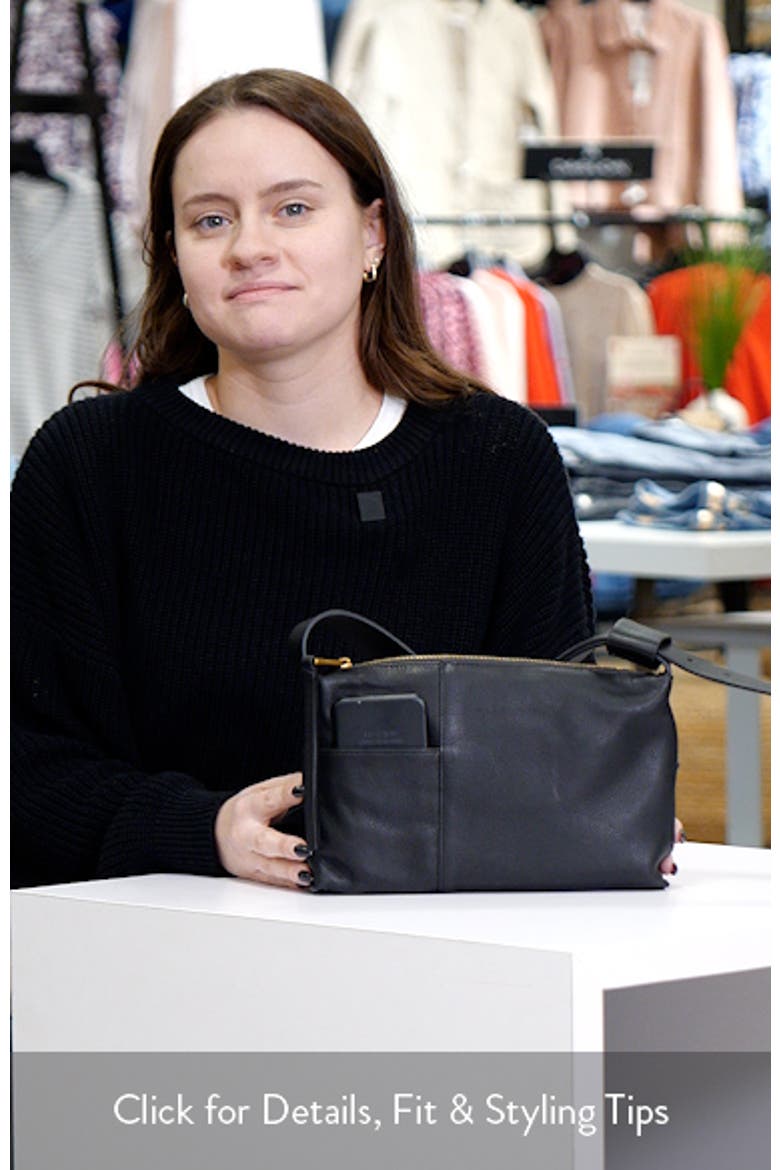 Small Alba Zip Leather Crossbody Bag video