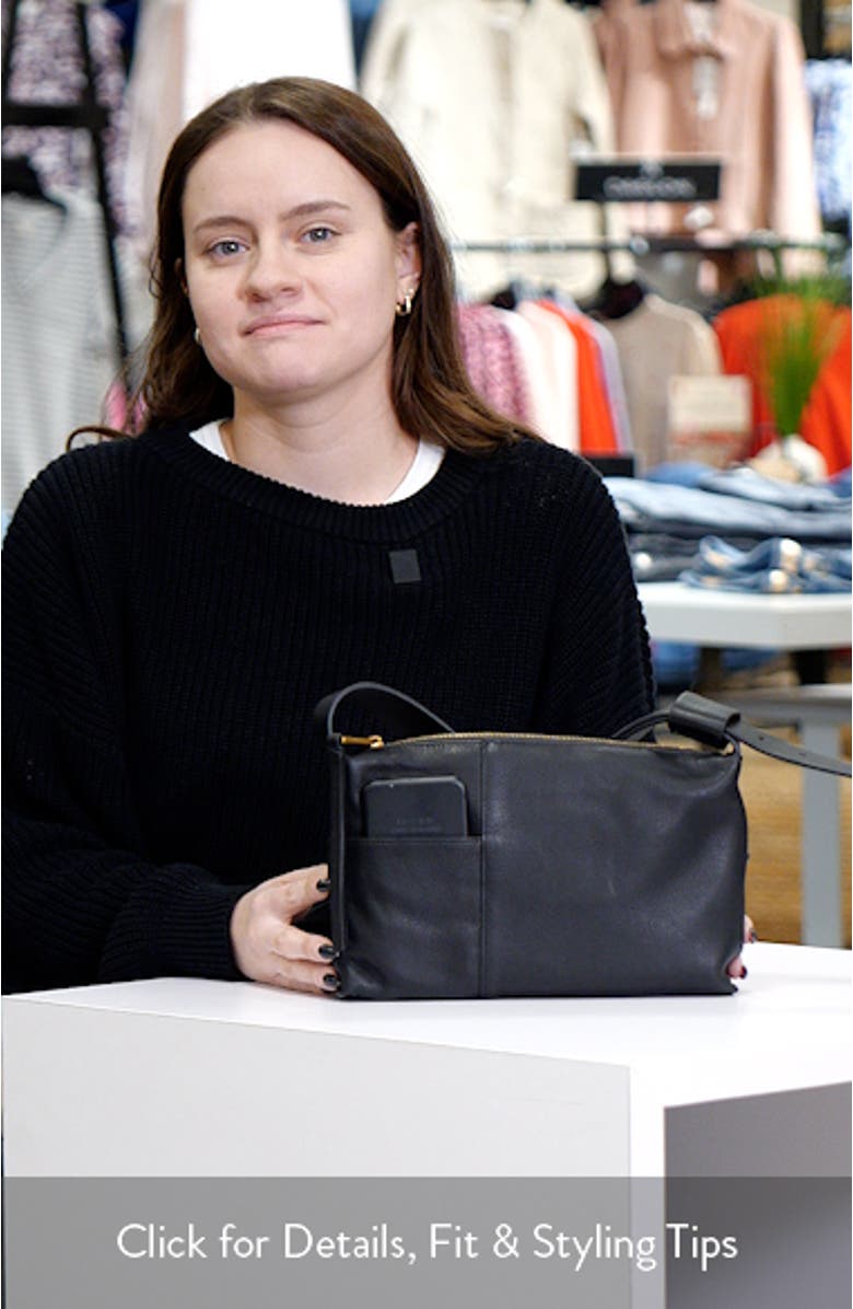 Small Alba Zip Leather Crossbody Bag, sales video thumbnail