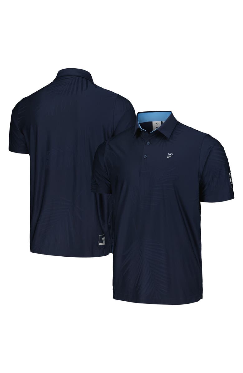 PUMA Men's Puma x PTC Navy WM Phoenix Open Jacquard MATTR Polo, Alternate, color, Navy