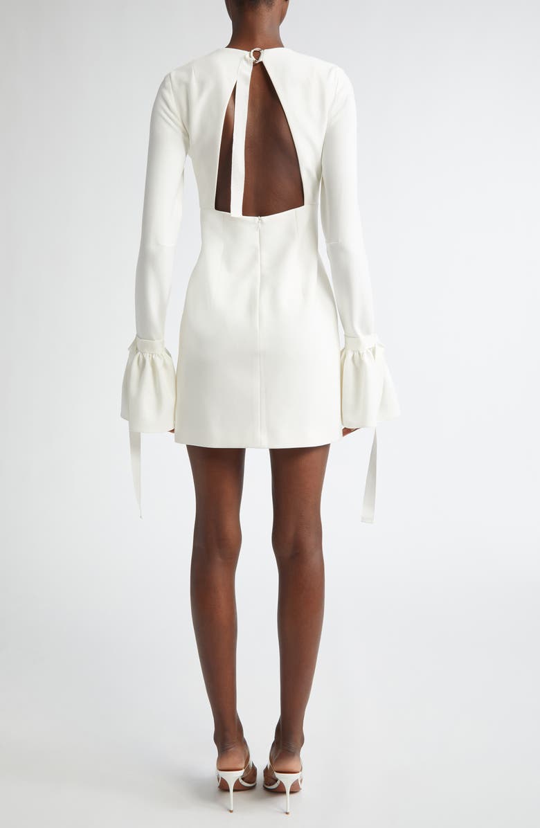 ISRAELLA KOBLA Zola Back Cutout Long Sleeve Minidress, Alternate, color, White