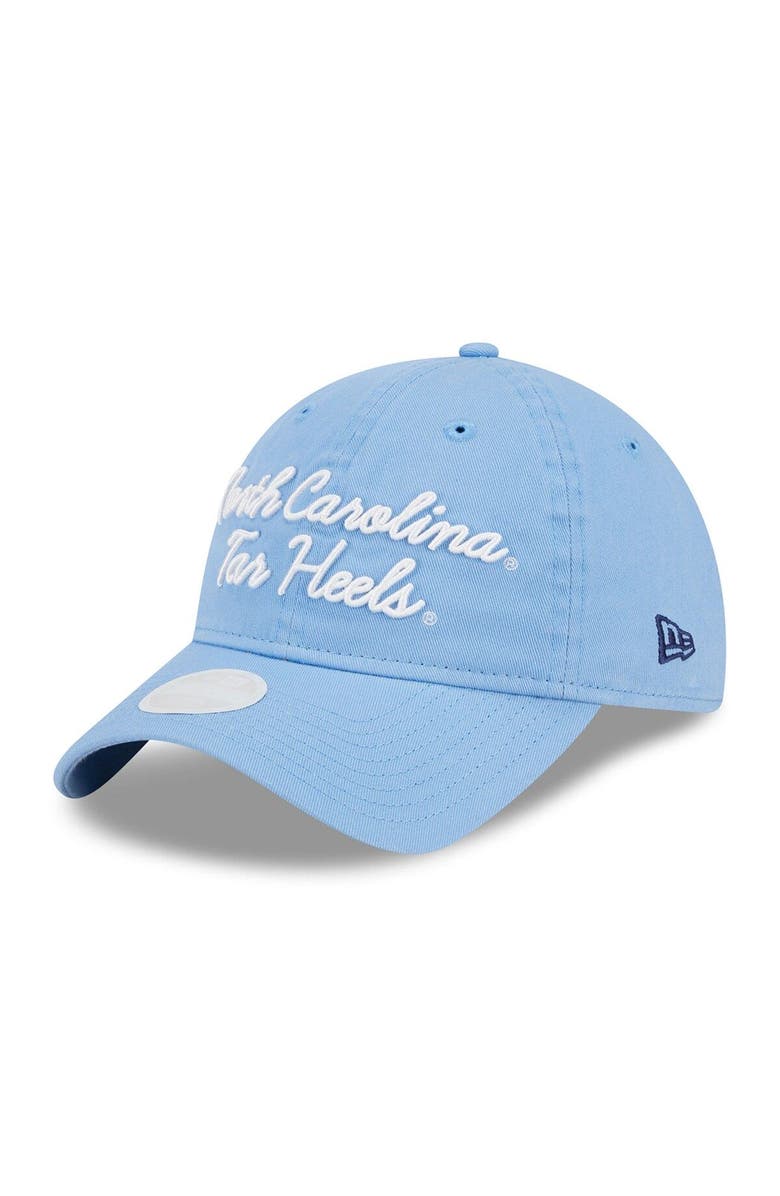 New Era Women's New Era Carolina Blue North Carolina Tar Heels Script 9TWENTY Adjustable Hat, Alternate, color, 