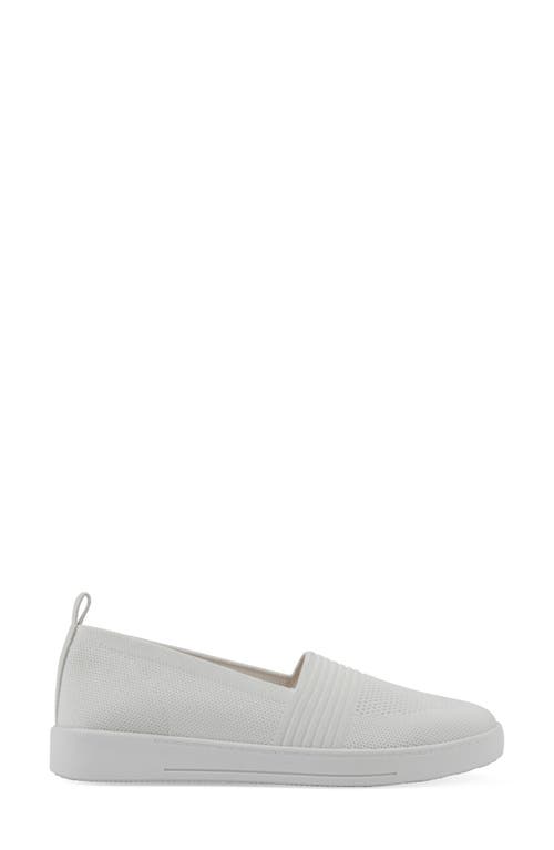 White Mountain Footwear Upright Woven Slip-on Sneaker In White Fabric