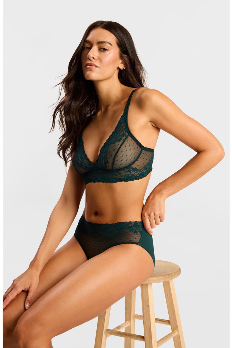 Double Take Lace Bralette, Alternate, color, JUNIPER