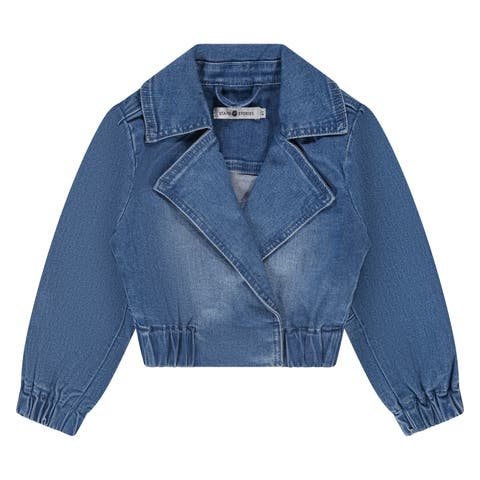 Modern Cinched Waist Denim Jacket (Toddler, Little Kid & Big Kid)