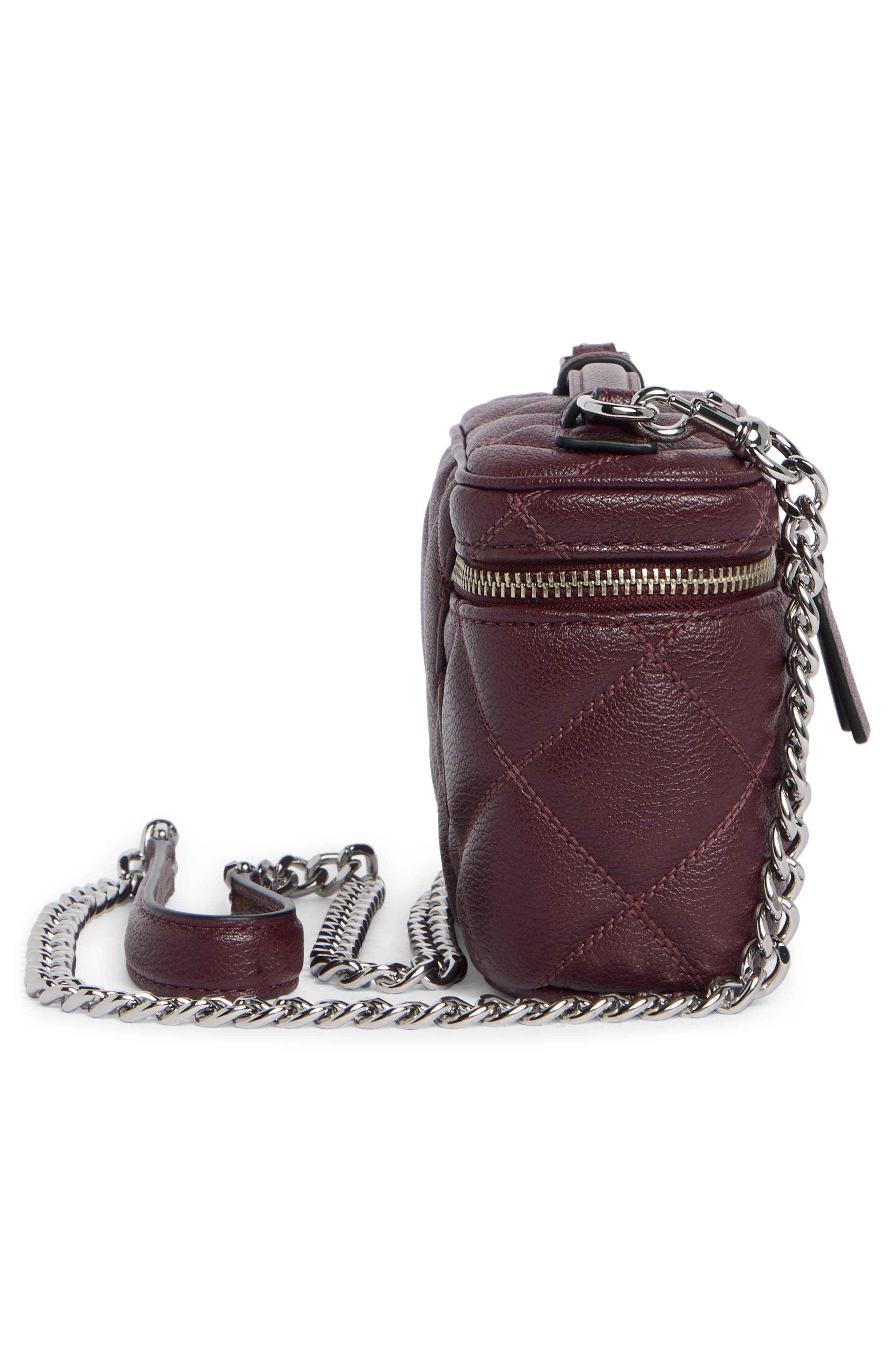 Quilted Groove Vanity Crossbody Bag, Alternate, color, DARK PLUM