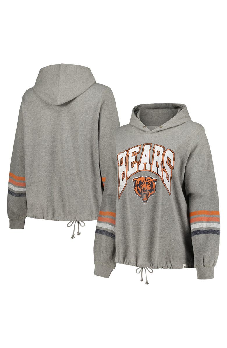 '47 Women's '47 Heather Gray Chicago Bears Plus Size Upland Bennett Pullover Hoodie, Main, color, 
