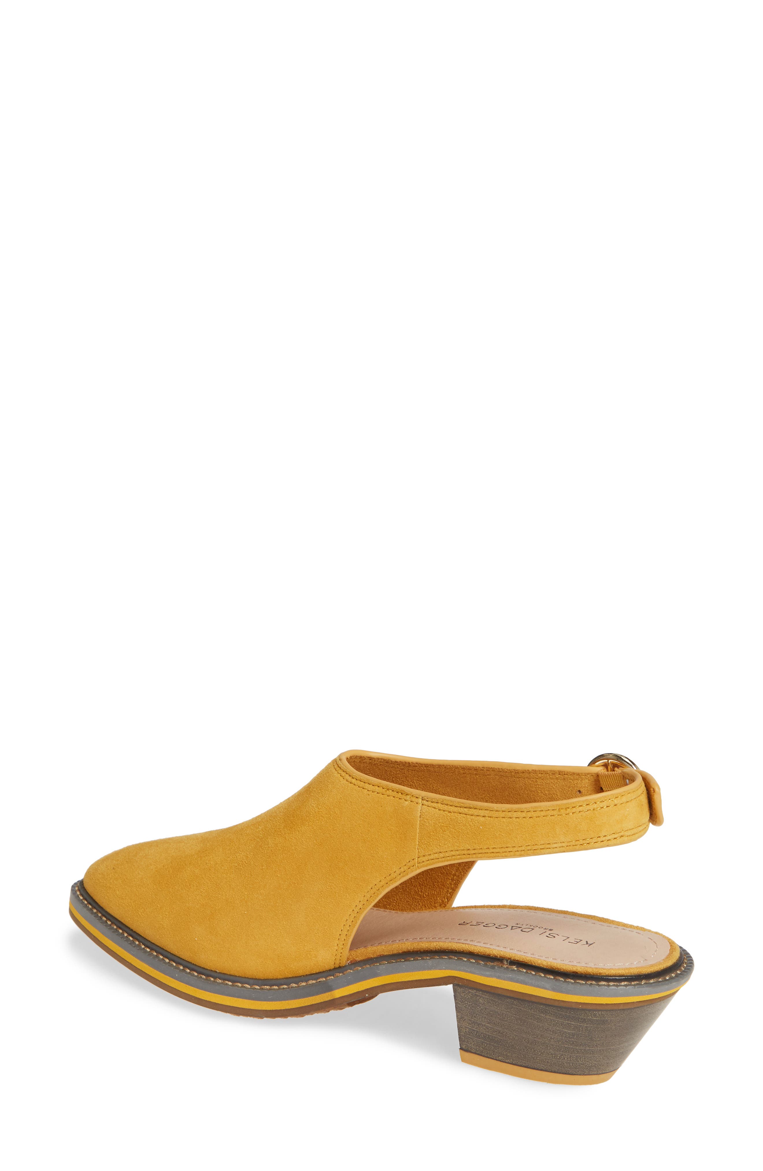 Castle Slingback, Alternate, color, MUSTARD LEATHER