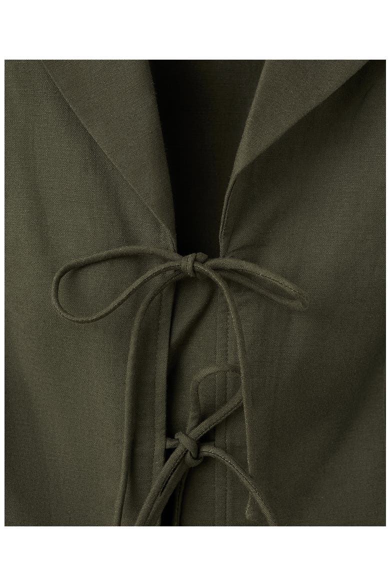 Tie Front Vest, Alternate, color, KHAKI GREEN