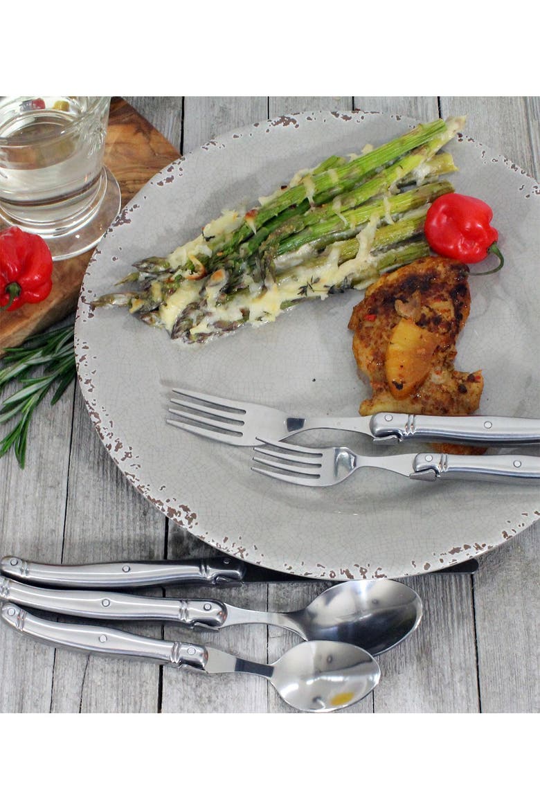 20-Piece Laguiole Flatware Set, Alternate, color, PEWTER