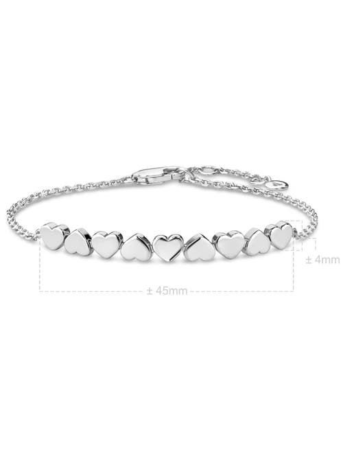 Devata Sweet Heart Chain Bracelet In Metallic