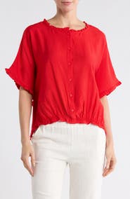 PATRIZIA LUCA Ruffle Trim Top