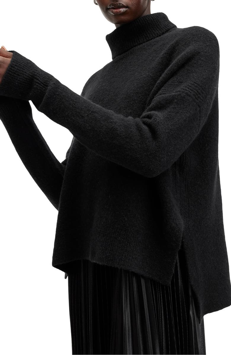 AllSaints Spark Pleated Maxi Dress & Sweater Set, Alternate, color, 