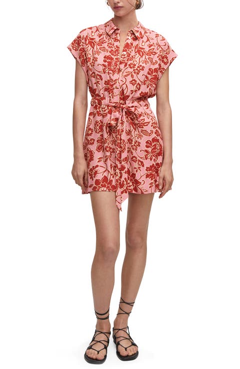 Floral Print Belted Romper