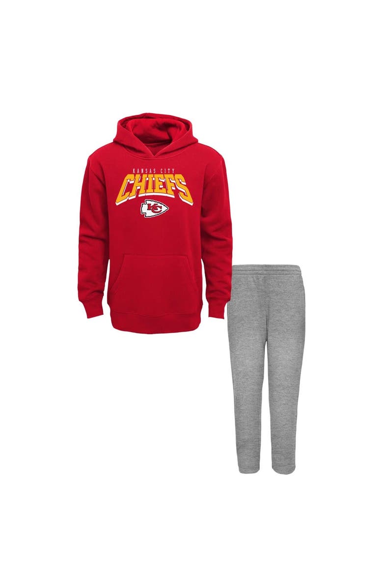 Outerstuff Toddler Kansas City Chiefs Dynamic Duo Fleece Pullover Hoodie & Sweatpants Set, Main, color,