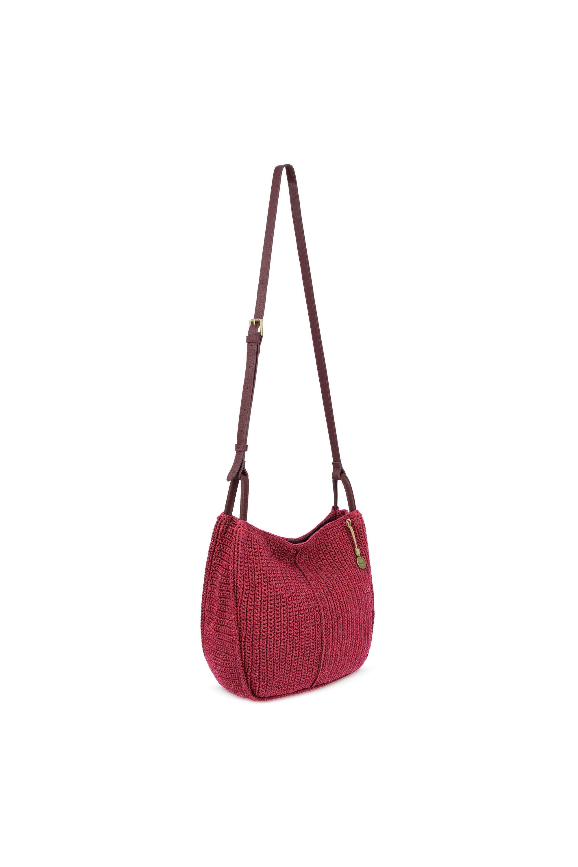 Los Feliz Crossbody Crochet Bag, Alternate, color, Black Cherry Static