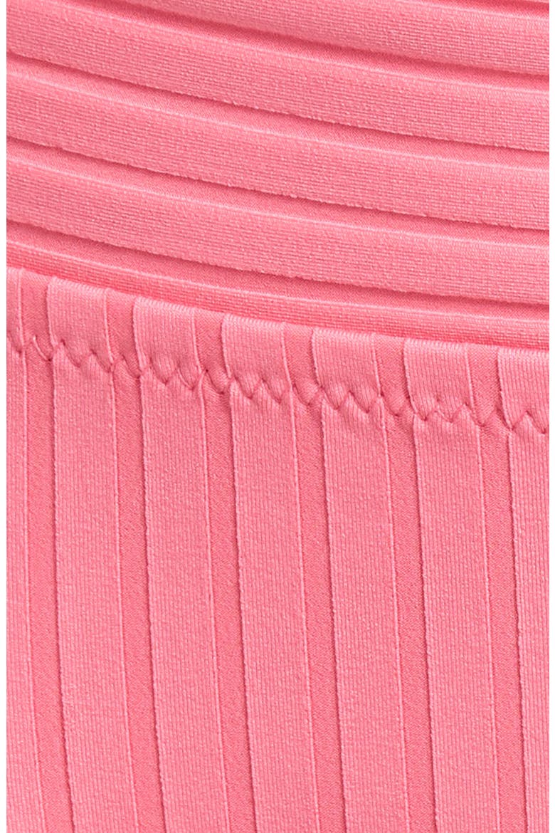 Banded Rib Hipster Bikini Bottoms, Alternate, color, BLOOM PINK