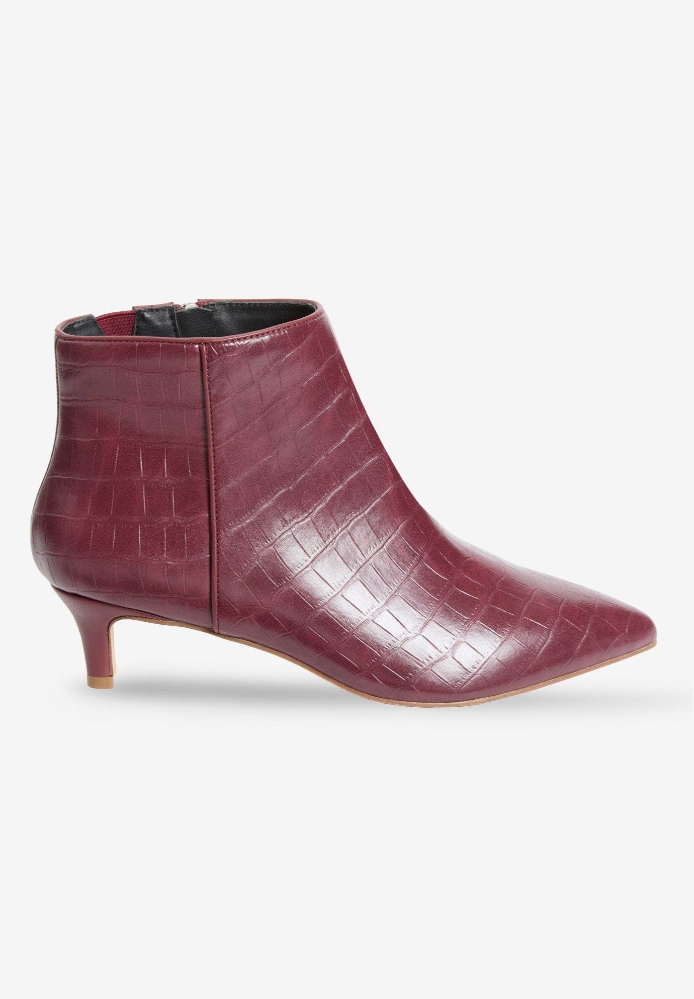 The Meredith Bootie, Alternate, color, BERRY CROCO