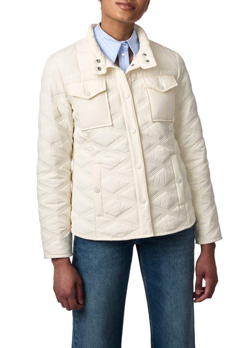 Bernardo Triple Stitch Diamond Quilted Recycled Polyester Jacket, Alternate, color, 