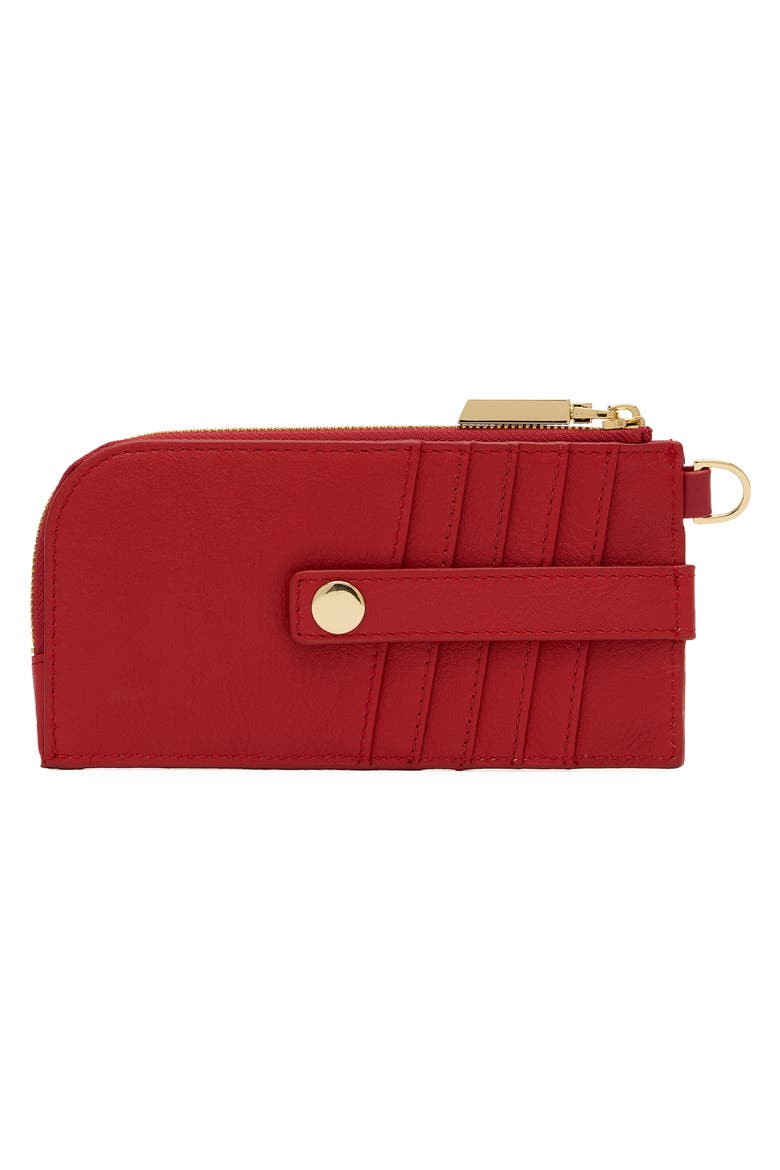 210 East Leather Continental Wallet, Alternate, color, CHILI RED/ GOLD