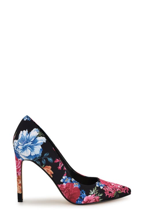 Shop Nine West Tatiana Pointed Toe Pump In Black Multi Floral