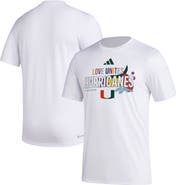 adidas Men's adidas x Rich Mnisi Pride Collection White Miami Hurricanes Pregame AEROREADY T-Shirt