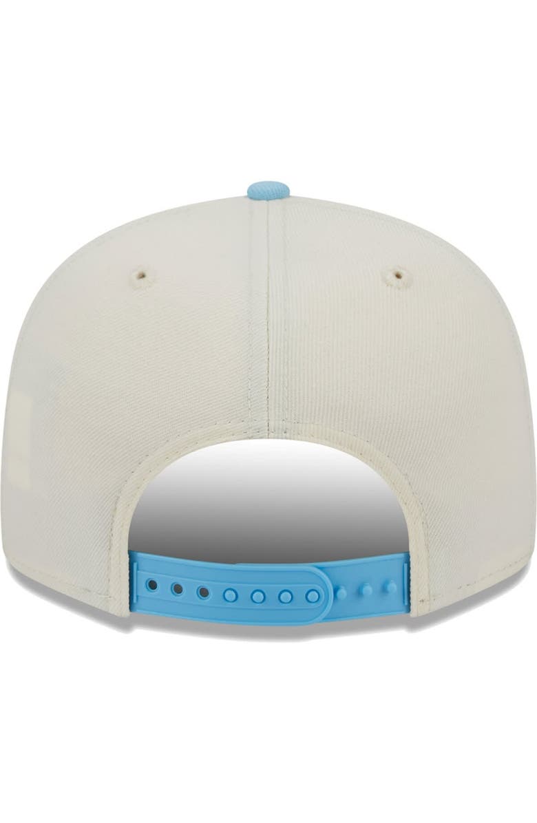 New Era Men's New Era Cream/Light Blue Carolina Panthers Two-Tone Color Pack 9FIFTY Snapback Hat, Alternate, color,