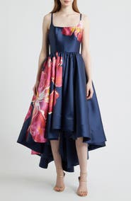 Hutch Shyloh Floral Mikado High-Low Gown