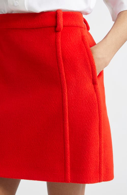 Jil Sander Wool Miniskirt In Red